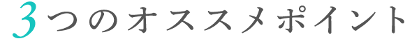 3つのオススメポイント