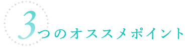 3つのオススメポイント